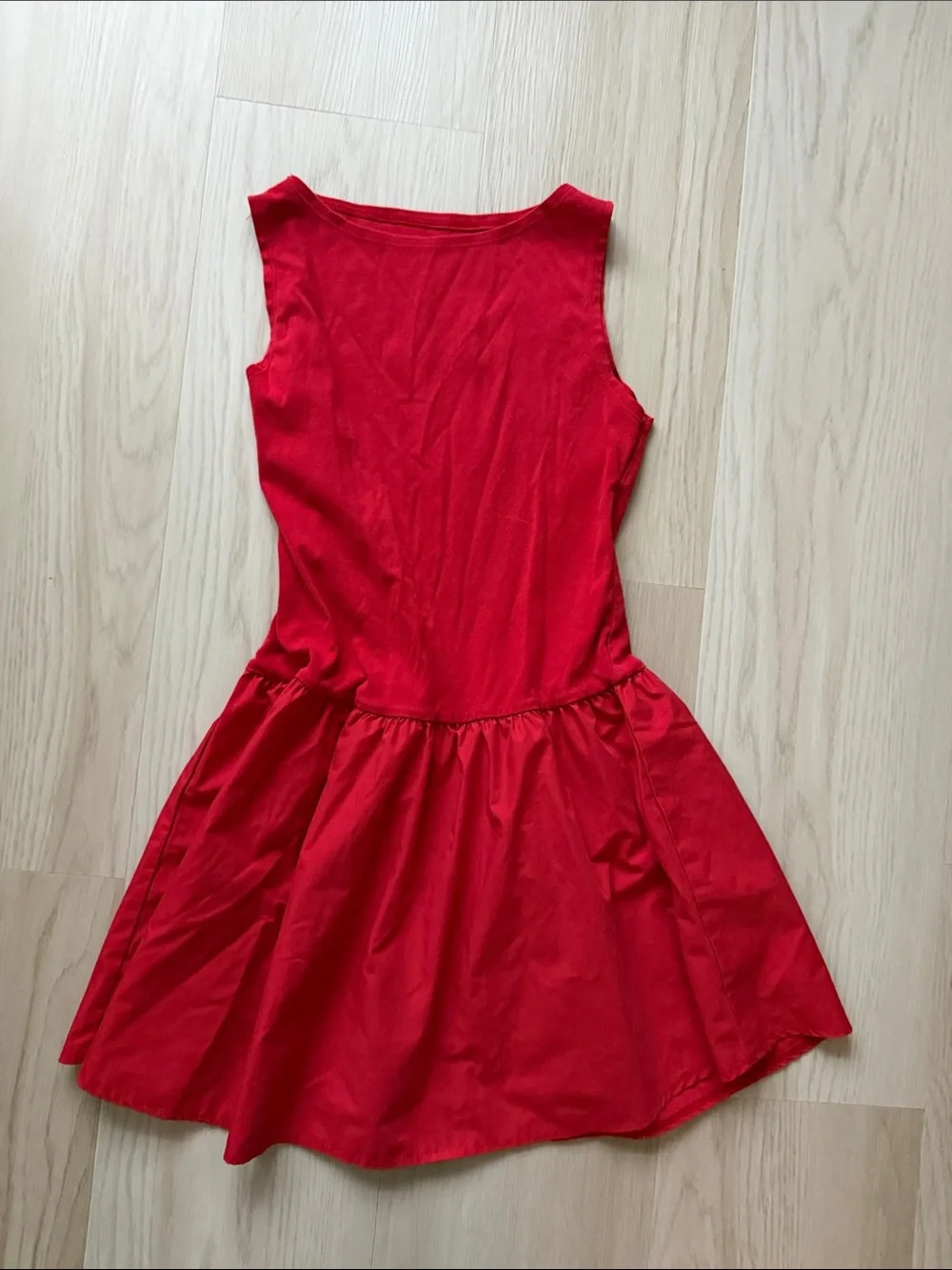 Red drop waist Sleeveless Skater Dress Sm - Picture 1 of 2